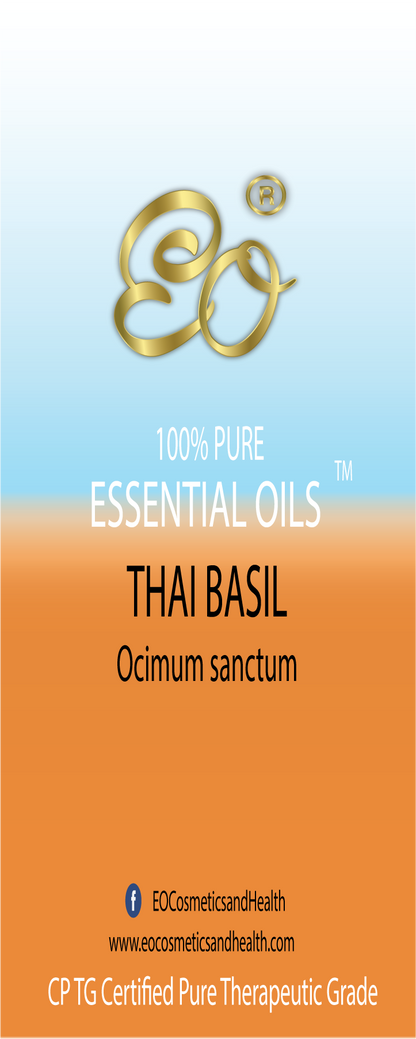 Thai Basil | Ocimum sanctum | 100% ESSENTIAL OIL | Eo Cosmetics and Health